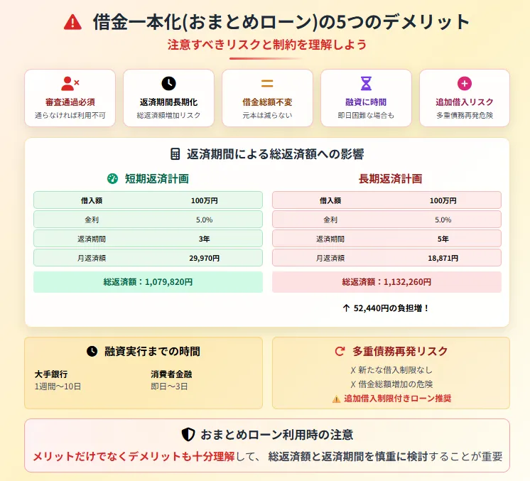 借金一本化_デメリット